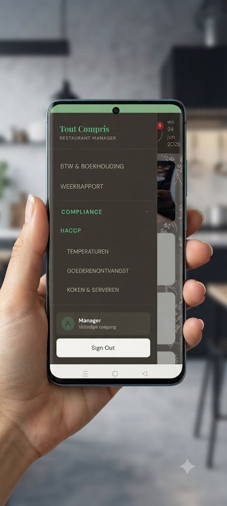 The full platform in your pocket — HACCP and reports from the floor.
